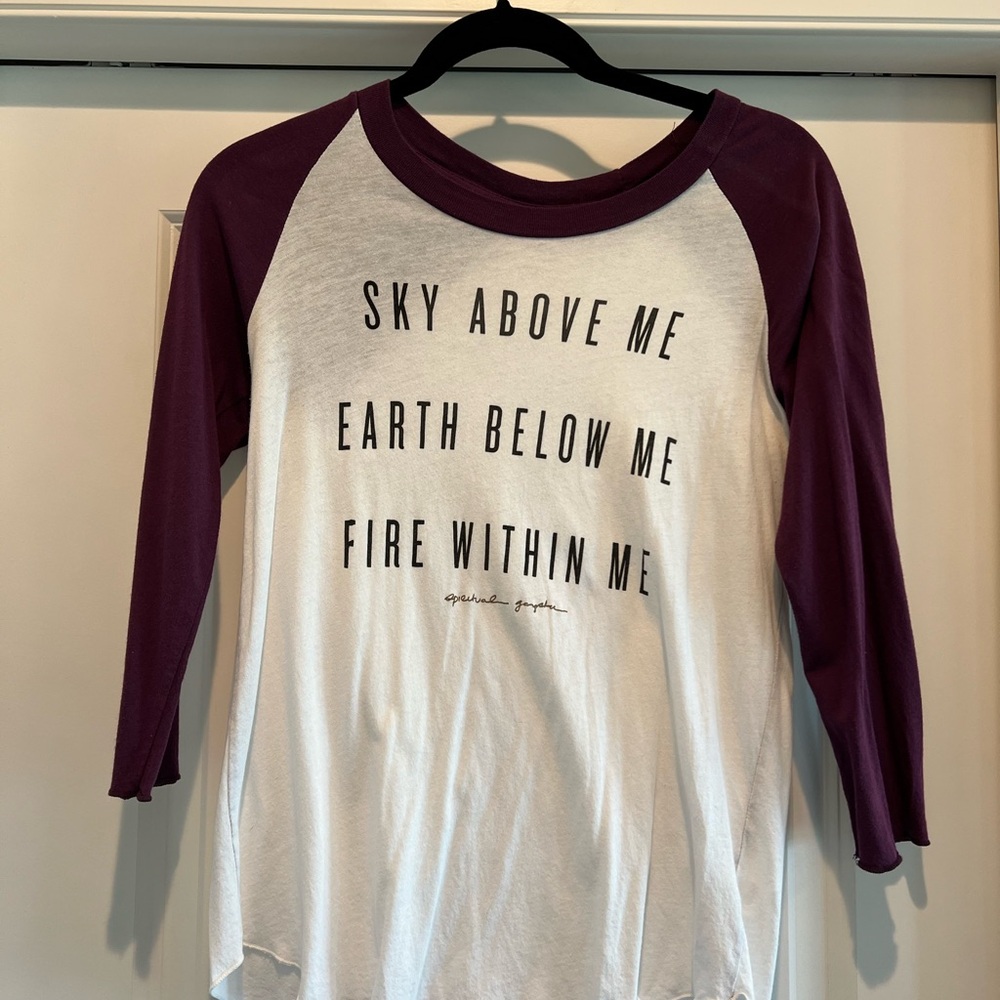 Spiritual Gangster baseball tee. Small